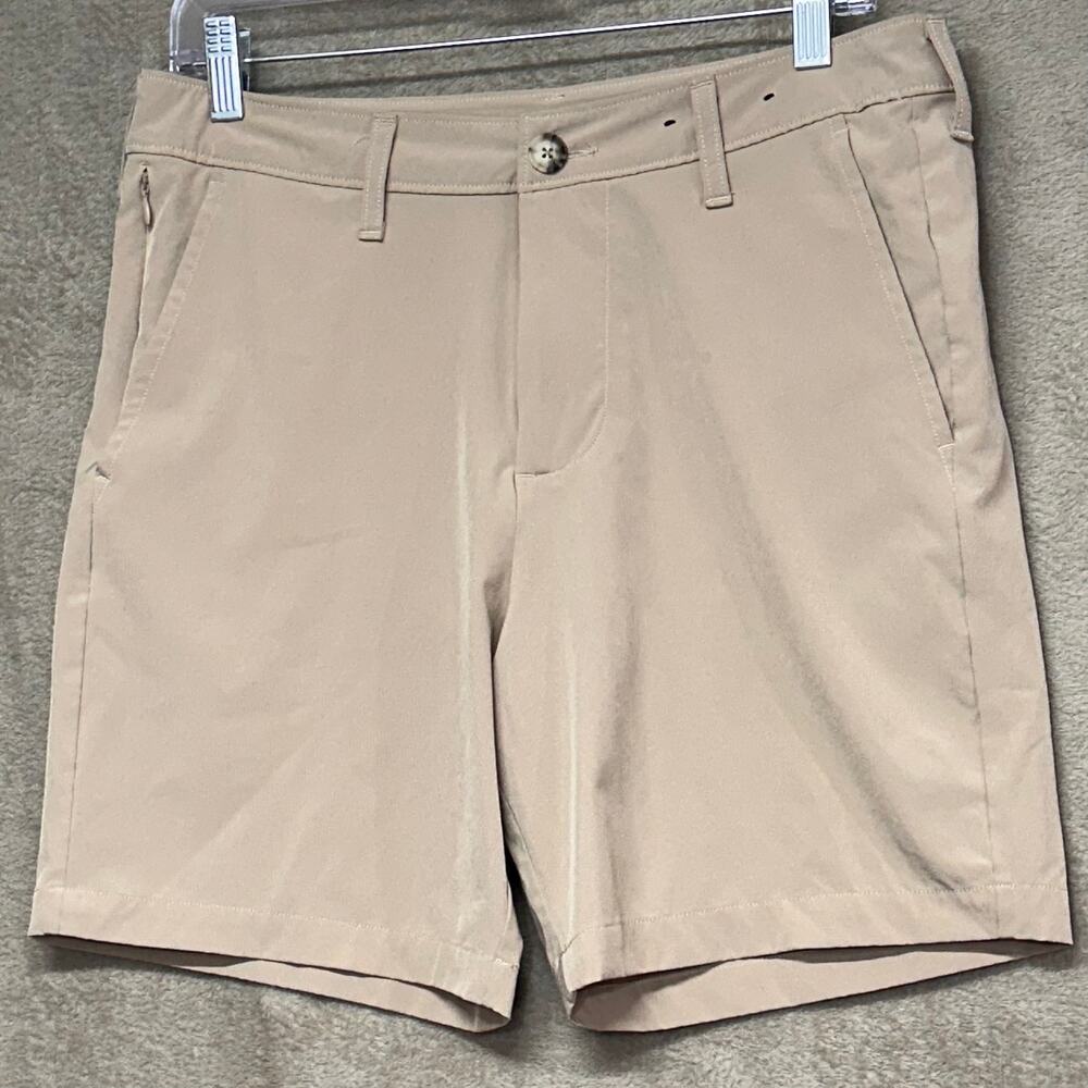 Hollister Men’s Khaki Shorts Size 30 Beige Flat Front Casual Summer